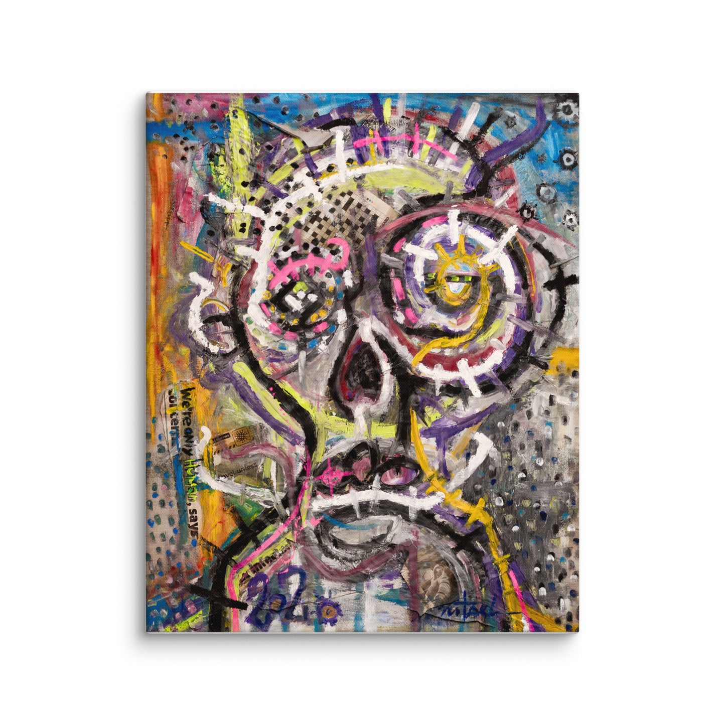 'We’re Only Human' - Original Artwork Canvas Print