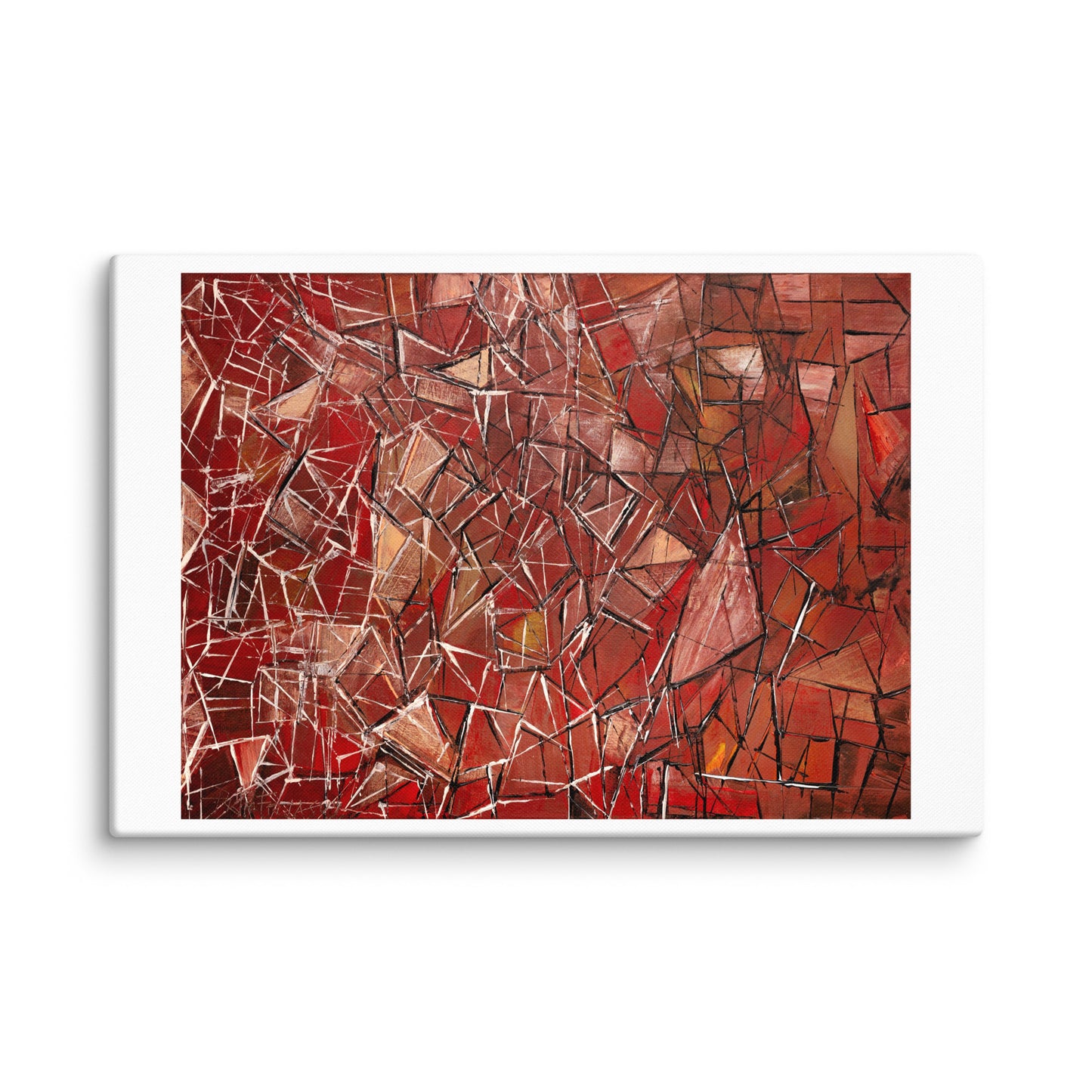 Original Artwork Canvas: ‘Red Triangles’ - Print 