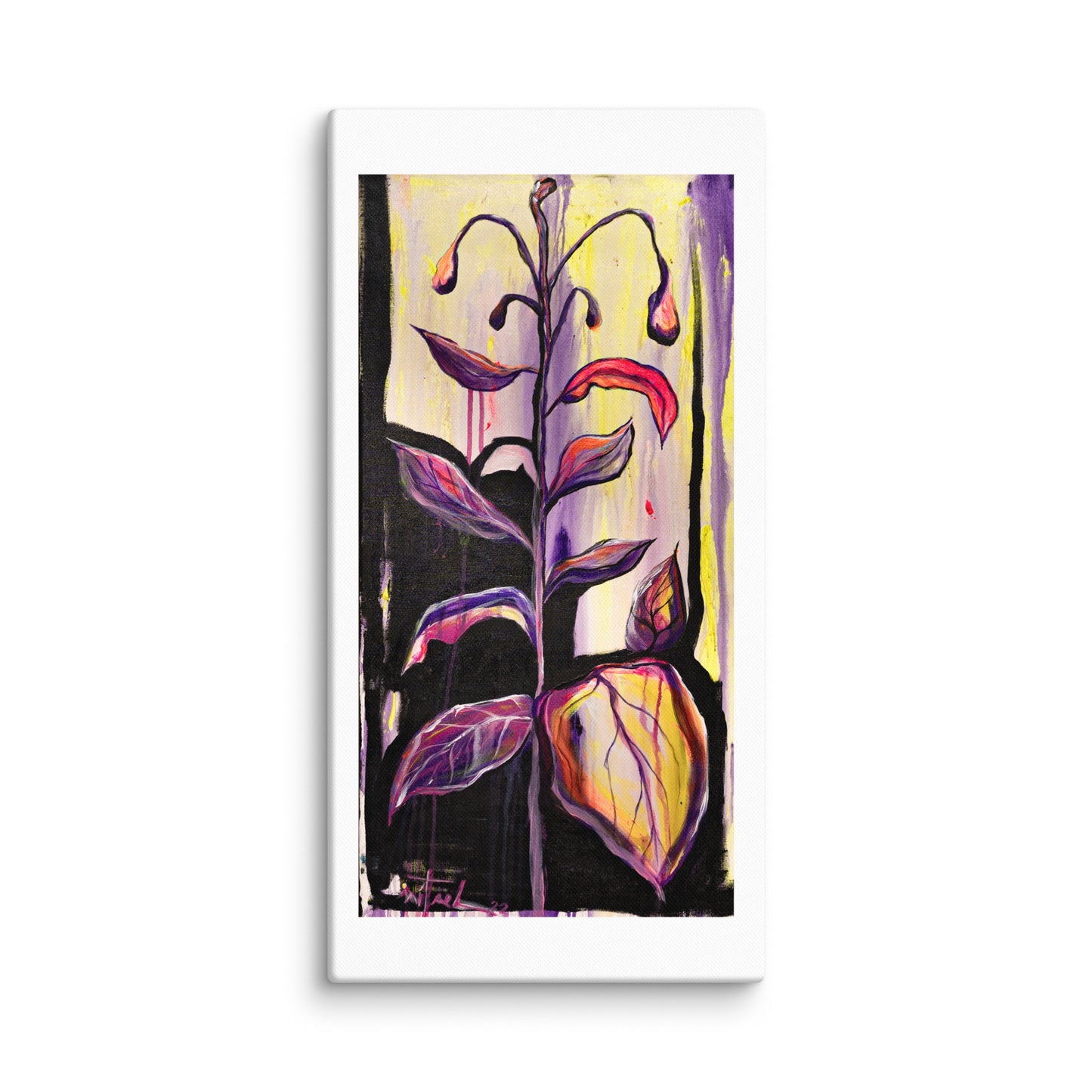 Original Artwork Canvas: ‘Neon Flowers’ - Print 