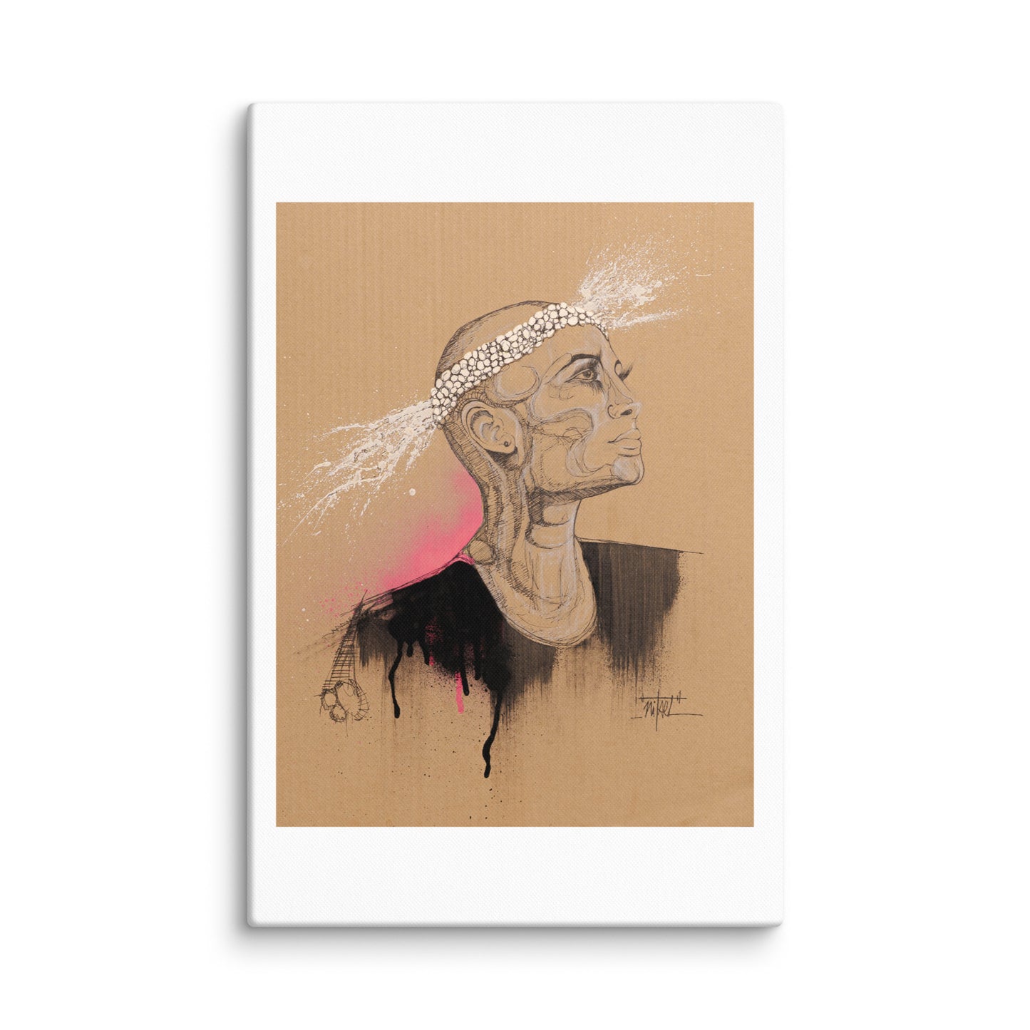 Original Artwork Canvas Print: 'Afrikan Lien'