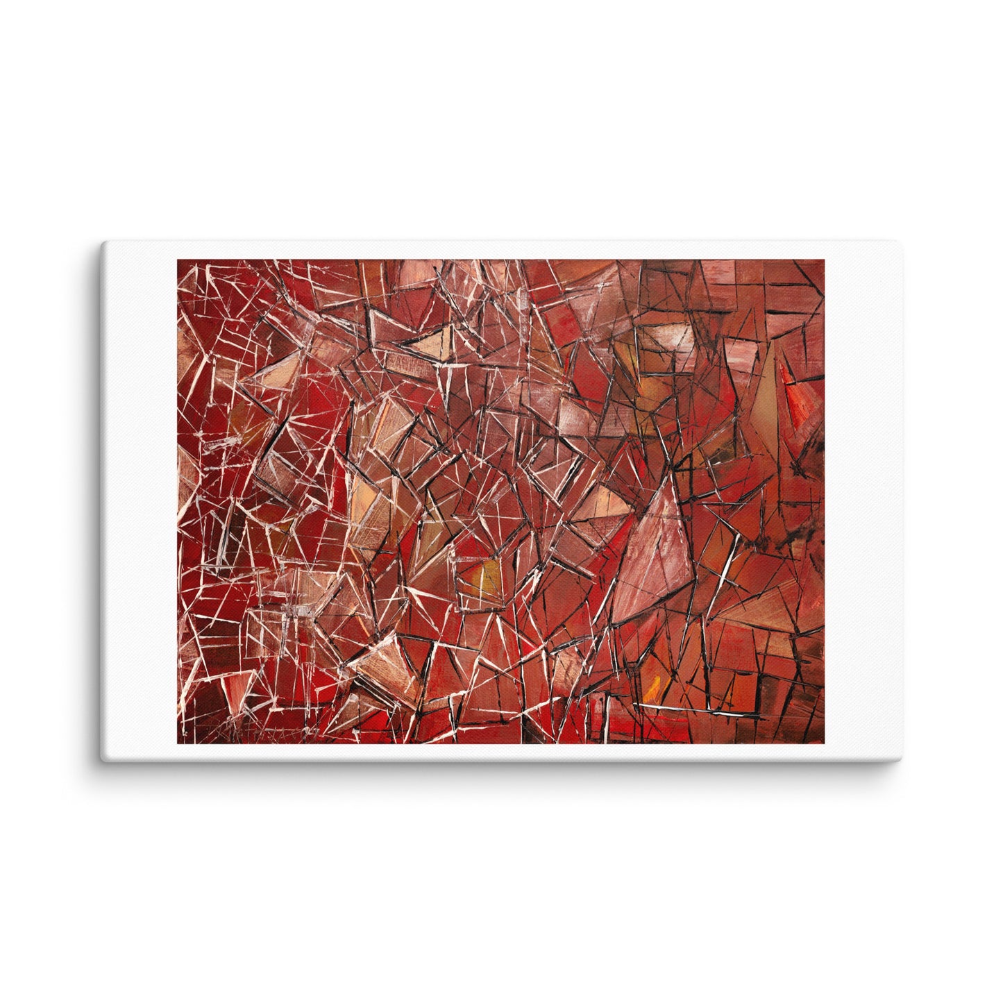 Original Artwork Canvas: ‘Red Triangles’ - Print 