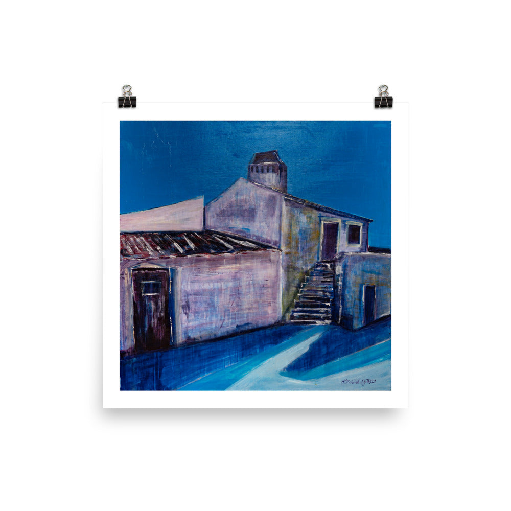 Original Matte Print: 'Blue House' - Poster