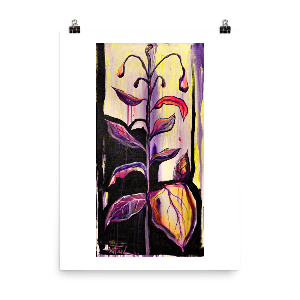 Original Matte Print: ‘Neon Flowers’ - Poster