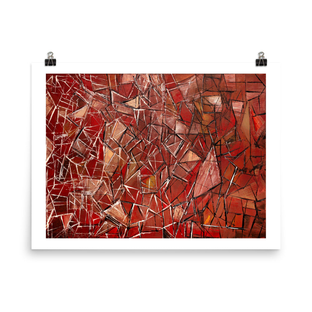 Original Matte Print: 'Red Triangles' - Poster