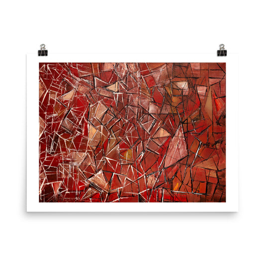 Original Matte Print: 'Red Triangles' - Poster