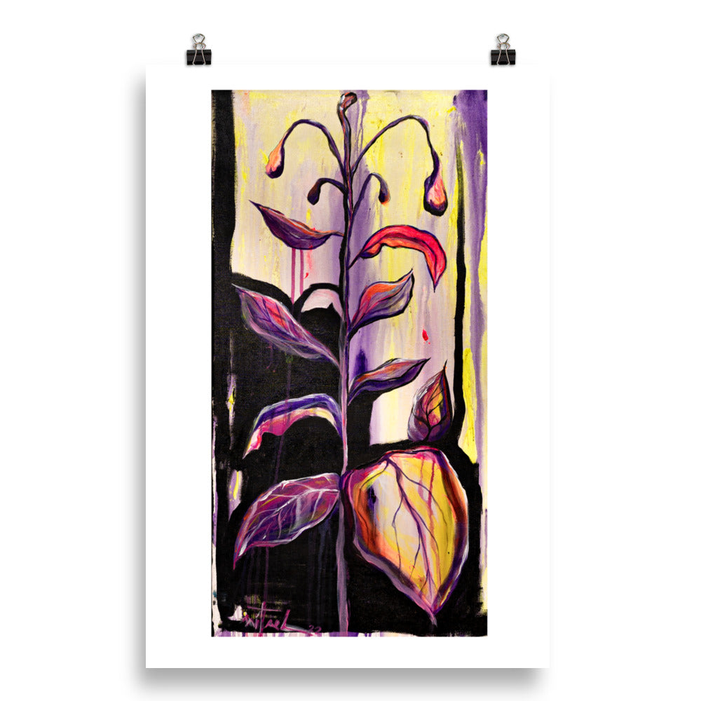 Original Matte Print: ‘Neon Flowers’ - Poster