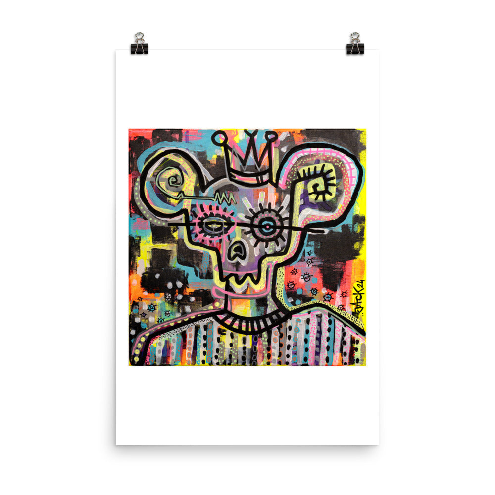 'JACK Crown' (self portrait) - Original Artwork Poster Print