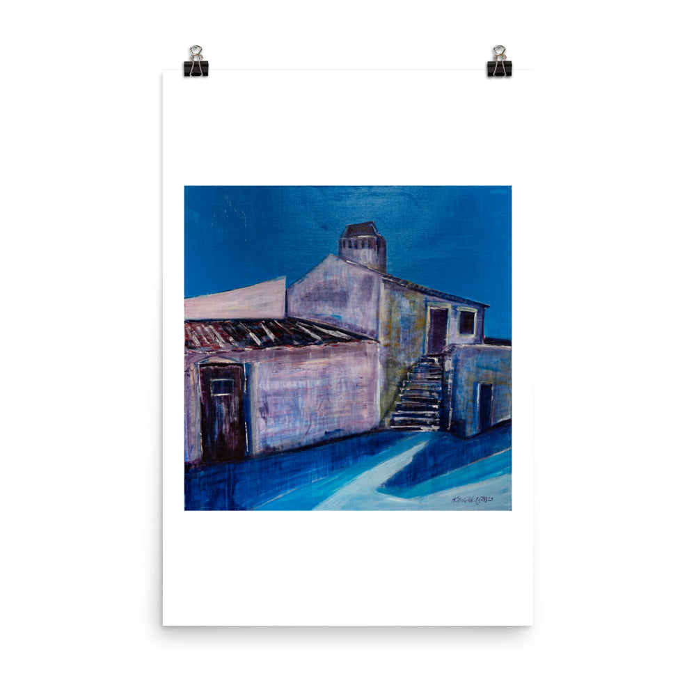 Original Matte Print: 'Blue House' - Poster